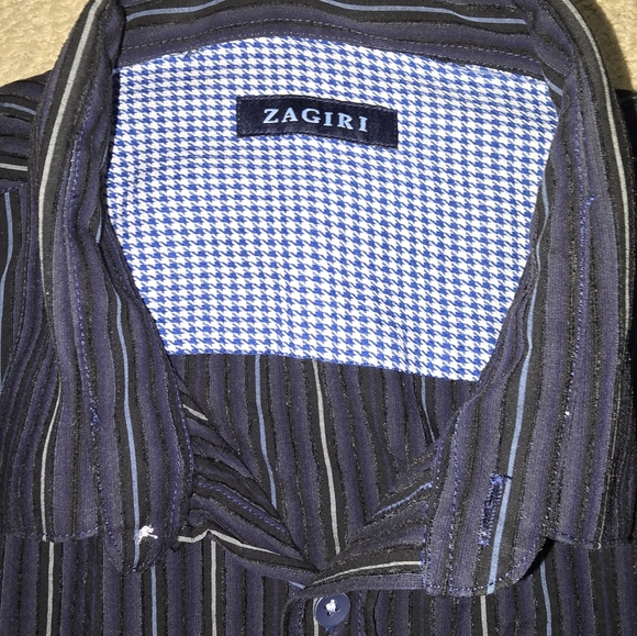 Zagiri Button Down Dress Shirt (US Size XL)(100% Cotton) - Picture 2 of 3
